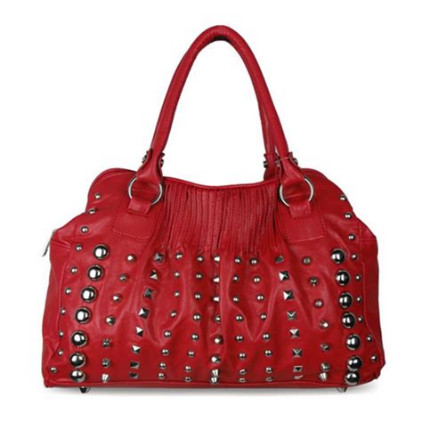 pics of women red handbags